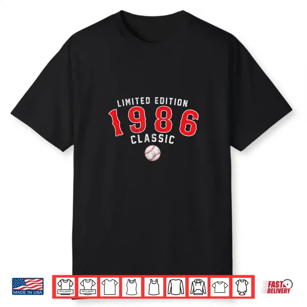 40 Year Old 1986 Classic Baseball 40Th Birthday Shirt