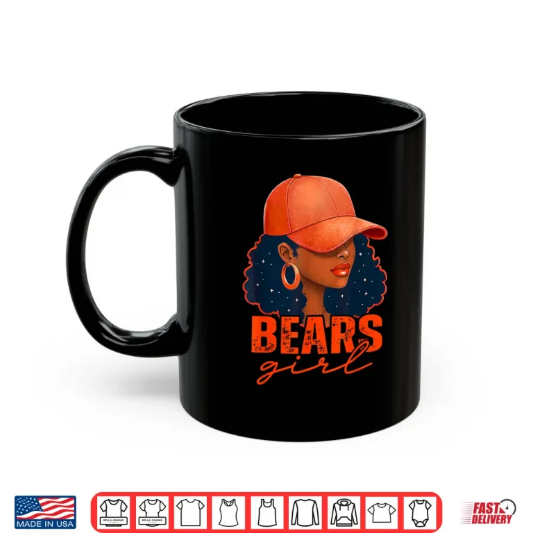 Vintage Bear Girl Black Women Sports Lover Shirt 3 Mug Vintage Bear Girl Black Women Sports Lover Shirt