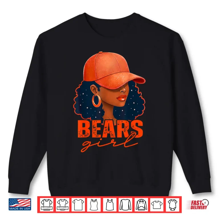 Vintage Bear Girl Black Women Sports Lover Shirt 2 Sweatshirt Vintage Bear Girl Black Women Sports Lover Shirt