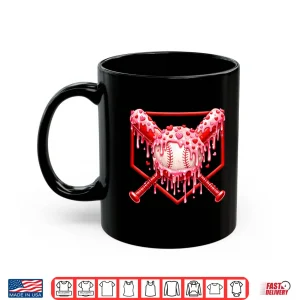 Mug Valentines Day Baseball Boys Ice Cream Drip Heart Youth Kids Shirt