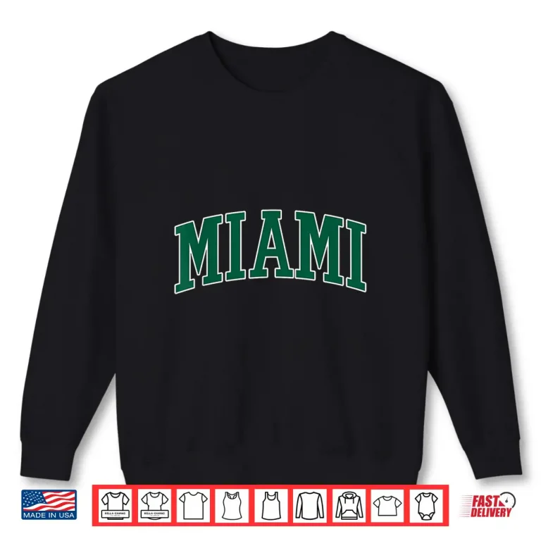 Sweatshirt Retro Miami Men Miami Women Vintage Classic Orange Shirt