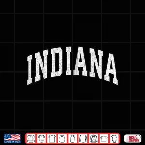 Design Indiana in Vintage Athletic Sports Style 80s 90s Men Women Shirt