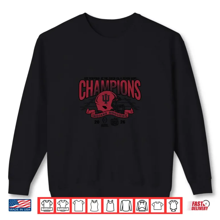Sweatshirt Indiana Hoosiers Peach Bowl Champs 2026 CFP Semifinal White Shirt
