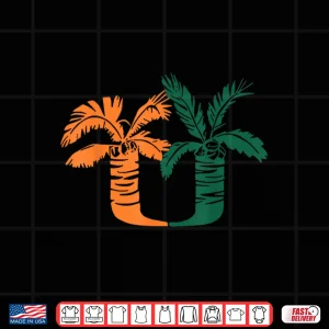 Design Vintage Classic 90s Miami Palm Trees UM Shirt 1