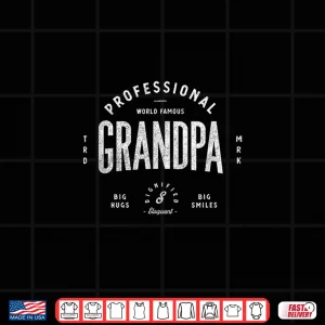 Design Retro Professional World Famous Grandpa Funny Vintage Shirt 1