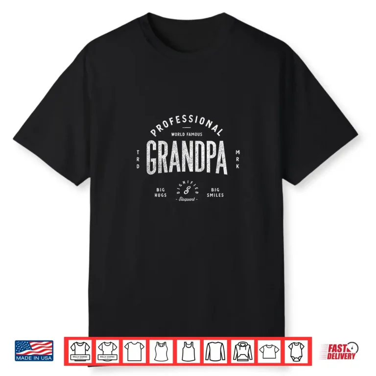 Retro Professional World Famous Grandpa Funny Vintage Shirt 1