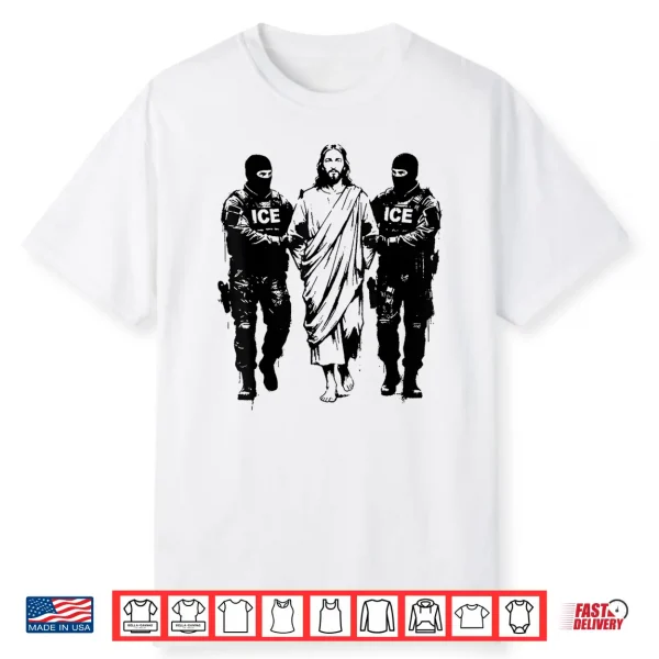 Resist Ice Jesus Solidarity Immigrant Rights Art Shirt
