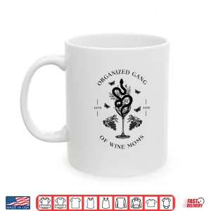 Mug Organized Gang of Wine Moms Snake Wine Glass Emblem Shirt 1
