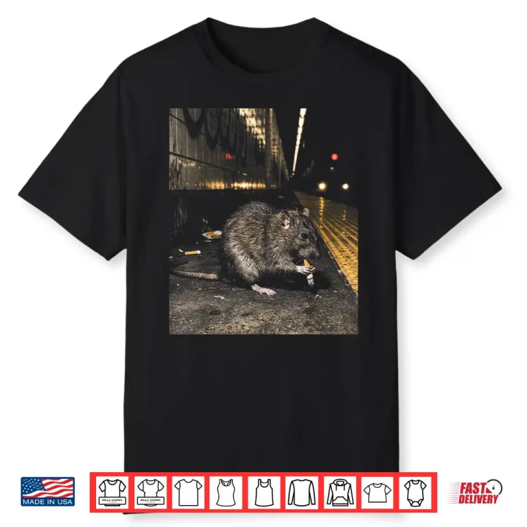 NYC Subway Rat Smoking Meme Funny Shirt 1