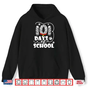 Hoodie Happy 101 Days School Cute Dog 100 Days Smarter Student Kids Shirt 1