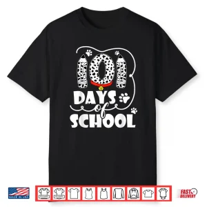 Happy 101 Days School Cute Dog 100 Days Smarter Student Kids Shirt