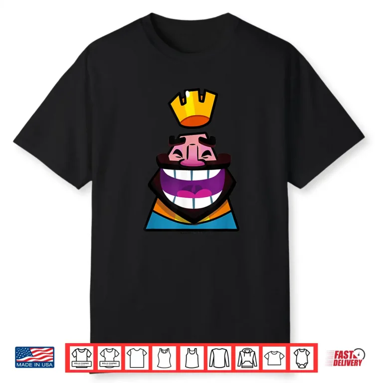Clash Royale Laughing King Emote Mobile Game Emoji Shirt 1