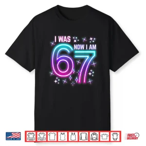 7Th Birthday Kids Funny Six Seven I Was 6 Now I’M 7 Year Old Shirt