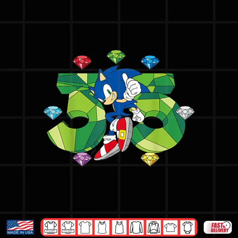 Design Sonic The Hedgehog 35th Anniversary Key Art Shirt