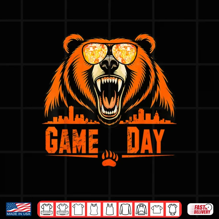 Retro Game Day Bear Tee For Men Women Kids Shirt 4 Design Retro Game Day Bear Tee for Men Women Kids Shirt