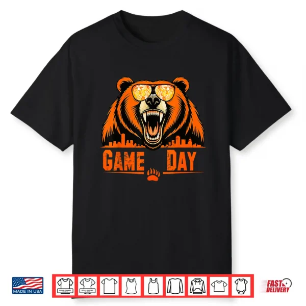 Retro Game Day Bear Tee For Men Women Kids Shirt