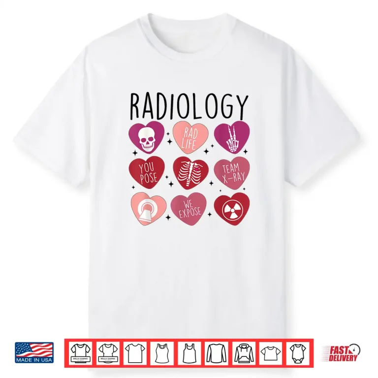 Women Retro Radiology Tech Valentines Day X Ray Technician Shirt