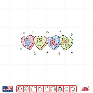 Women Dermatology Valentine's Day Derm Team Dermatologist Shirt 4 Design Women Dermatology Valentines Day Derm Team Dermatologist Shirt