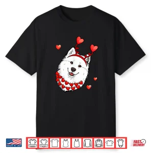 Samoyed Face Valentine’s Day Matching Owner Family Kids Shirt