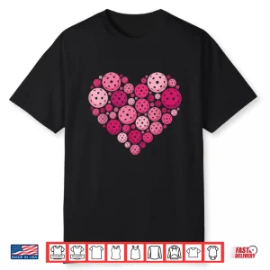 Pickleball Heart Valentine’s Day Pickleball Lover Women Girl Shirt