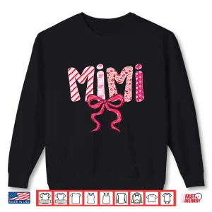 Sweatshirt Mimi Valentine Pink Coquette Bow Valentines Day Grandma Shirt
