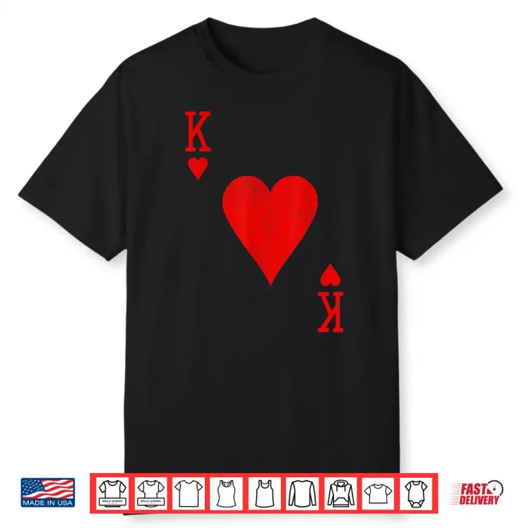 King of Hearts Matching Couple Saint Valentines Day Shirt