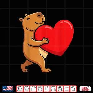 Design Funny Valentines Day Gifts I Steal Hearts Kids Capybara Shirt