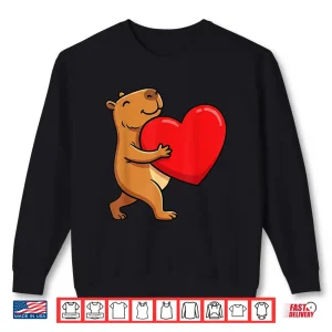Sweatshirt Funny Valentines Day Gifts I Steal Hearts Kids Capybara Shirt