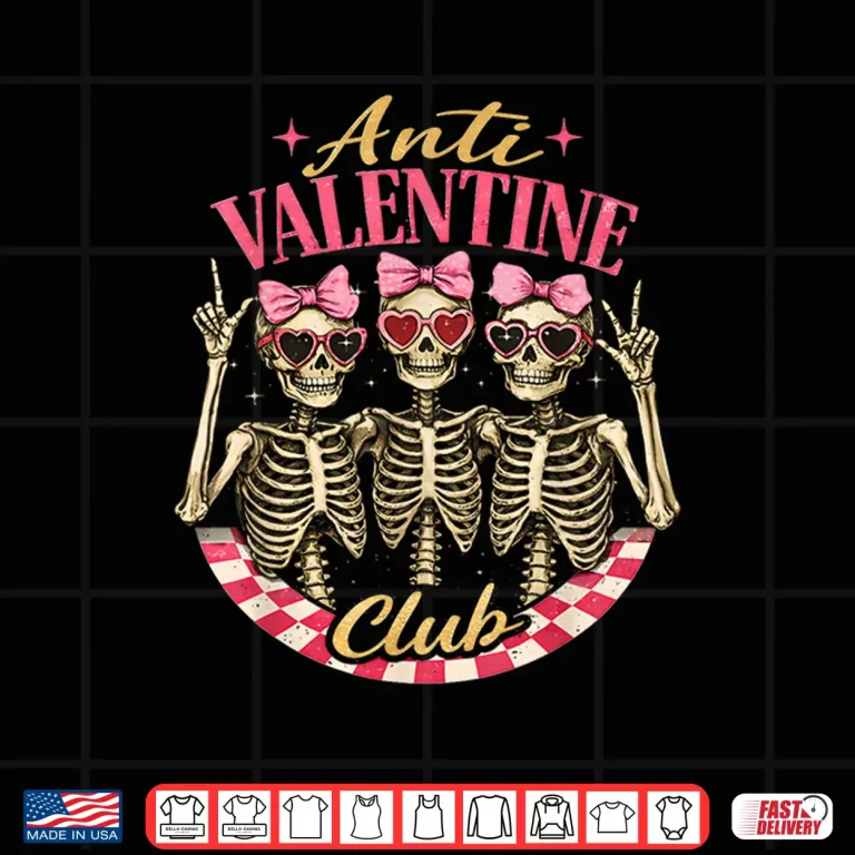Design Funny Valentines Day Friends Anti Valentine Club Shirt