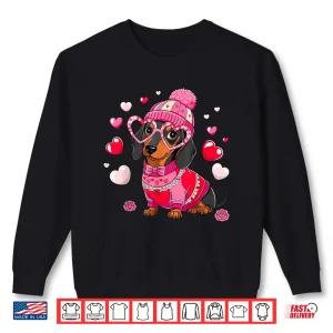 Sweatshirt Cute Dachshund Valentines Day Heart Lover Dog Mom Women Shirt