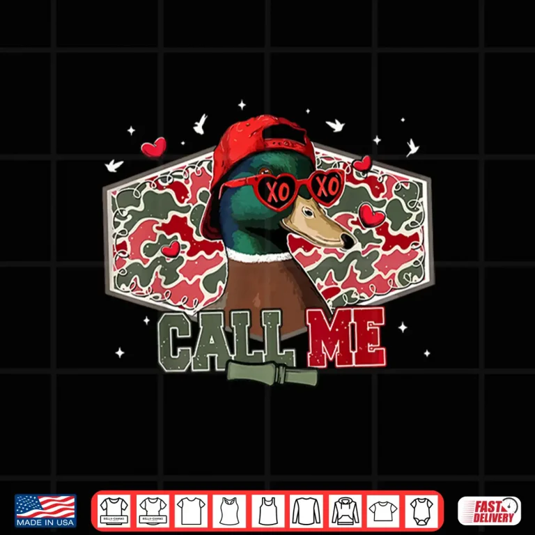 Design Call Me Duck Hunting Retro Valentines Day Men Women Shirt
