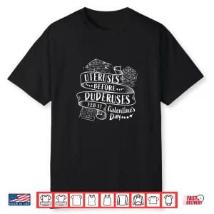 Uteruses Before Duderuses Galentine’s Day Feb 13 Waffle Shirt