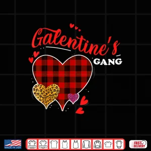 Design Galentines Gang Happy Galentine Day Funny Valentine Leopard Shirt