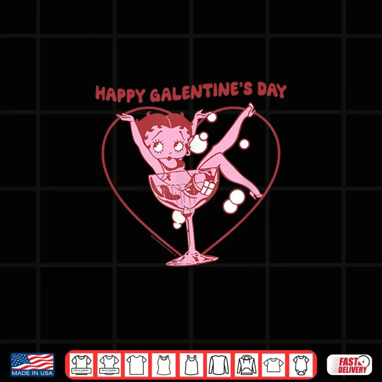 Design Betty Boop Valentines Day Retro Galentines Day Martini Shirt