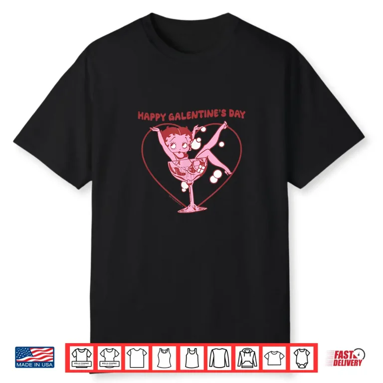 Betty Boop Valentines Day Retro Galentines Day Martini Shirt