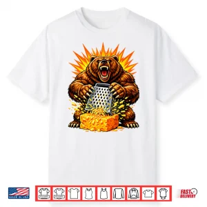 Angry Bear Grating Cheese Grater Hater Shirt