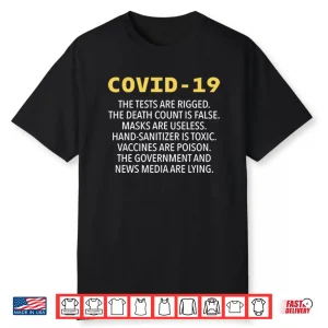 Covid 19 The Tests Are Rigged The Death Count Is False Shirt
