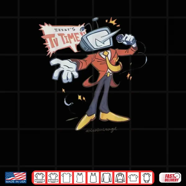 Design Vintage Its TV Time Mr Tenna Shirt 1