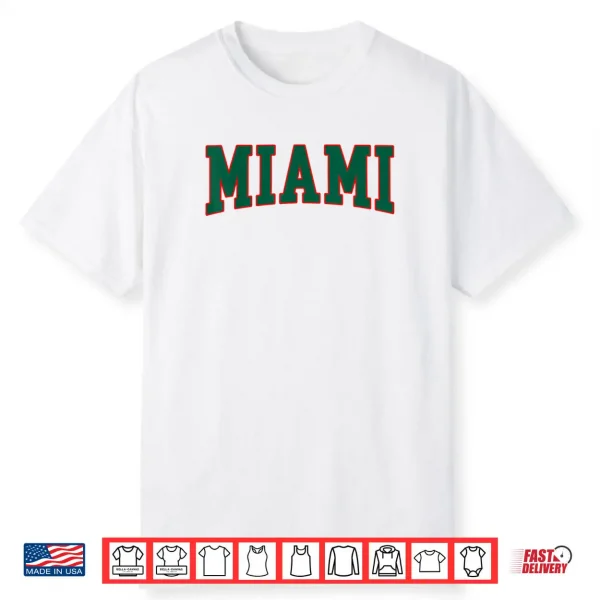 Miami Throwback Design Print Classic Shirt