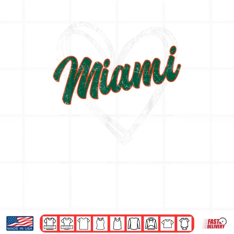 Miami Heart Vintage Men Women Kid Shirt 4 Design Miami Heart Vintage Men Women Kid Shirt