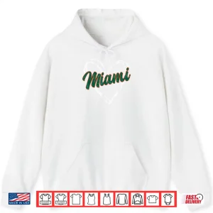 Hoodie Miami Heart Vintage Men Women Kid Shirt