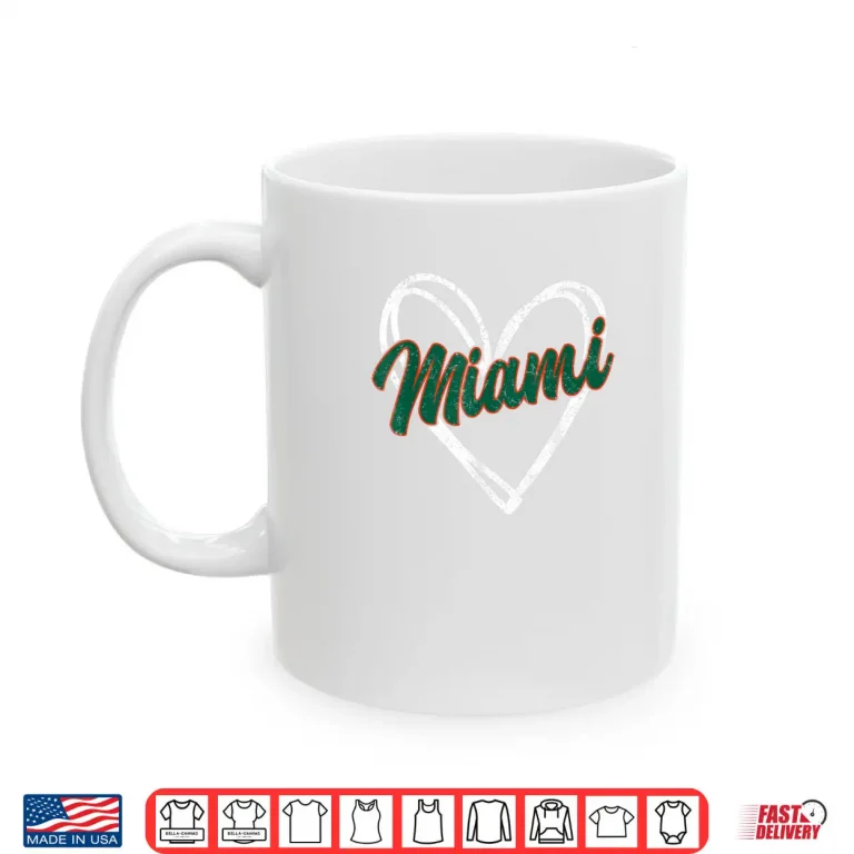 Miami Heart Vintage Men Women Kid Shirt 3 Mug Miami Heart Vintage Men Women Kid Shirt