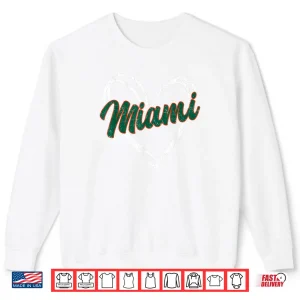 Sweatshirt Miami Heart Vintage Men Women Kid Shirt