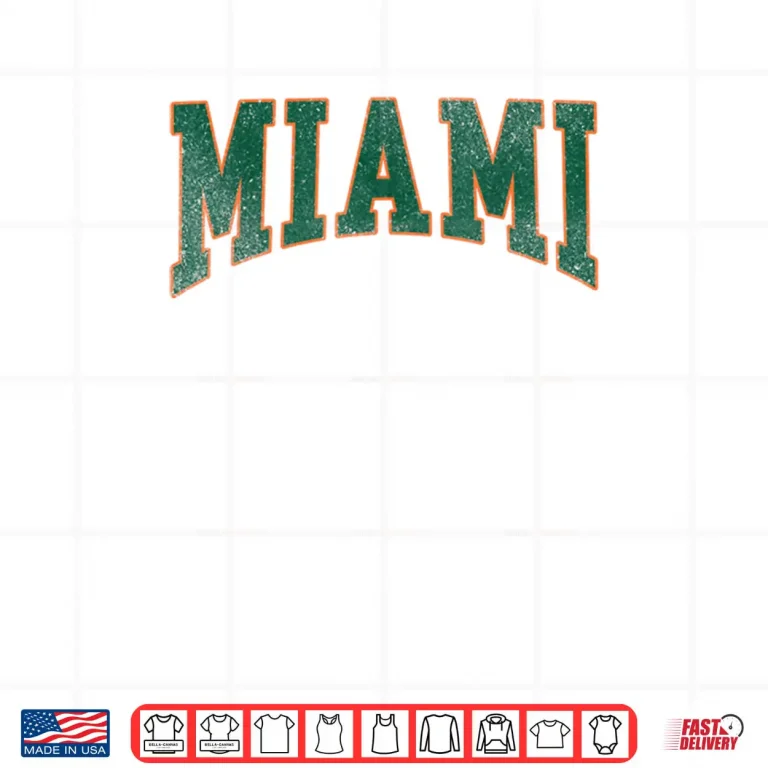 Miami Florida FL Vintage Athletic Sports Shirt 4 Design Miami Florida FL Vintage Athletic Sports Shirt