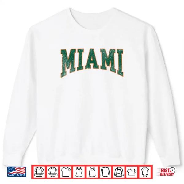 Miami Florida FL Vintage Athletic Sports Shirt 1 Sweatshirt Miami Florida FL Vintage Athletic Sports Shirt