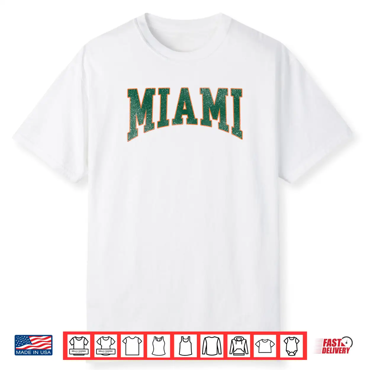 Miami Florida FL Vintage Athletic Sports Shirt Miami Florida FL Vintage Athletic Sports Shirt