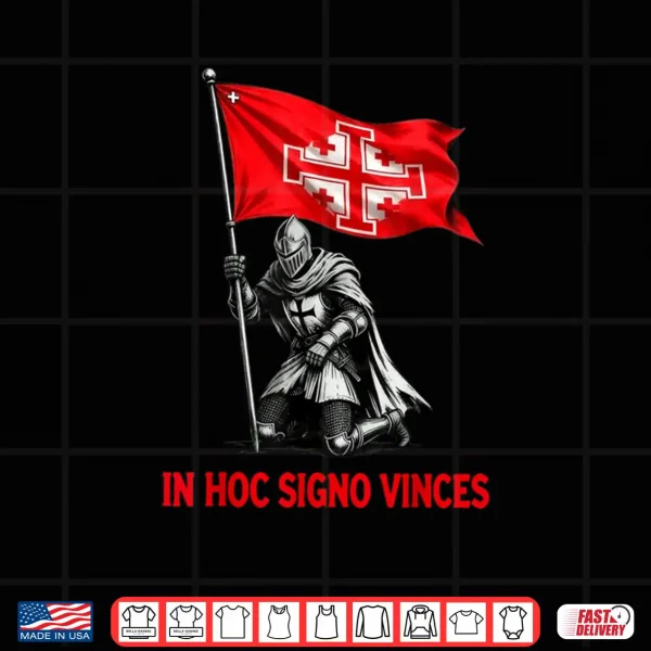 Design in Hoc Signo Vinces Latin Quote Medieval Knight Art Shirt