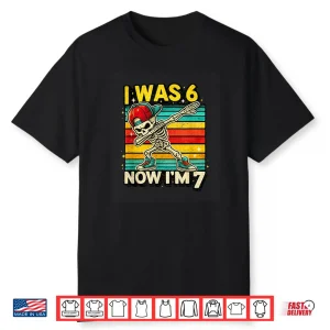 I was 6 Now I’m 7 Cute 67 Skeleton Meme for Kids Boys Shirt