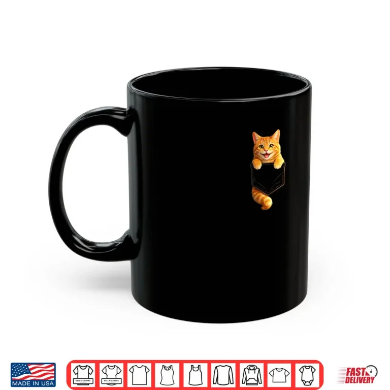 Cute Orange Pocket Kitty Funny Cat Lover Design Shirt 3 Mug Cute Orange Pocket Kitty Funny Cat Lover Design Shirt