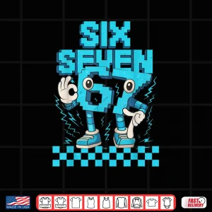 Design 67 6 7 Six Seven Meme 6 7 Italian Brainrot 67 Boys Gaming Shirt